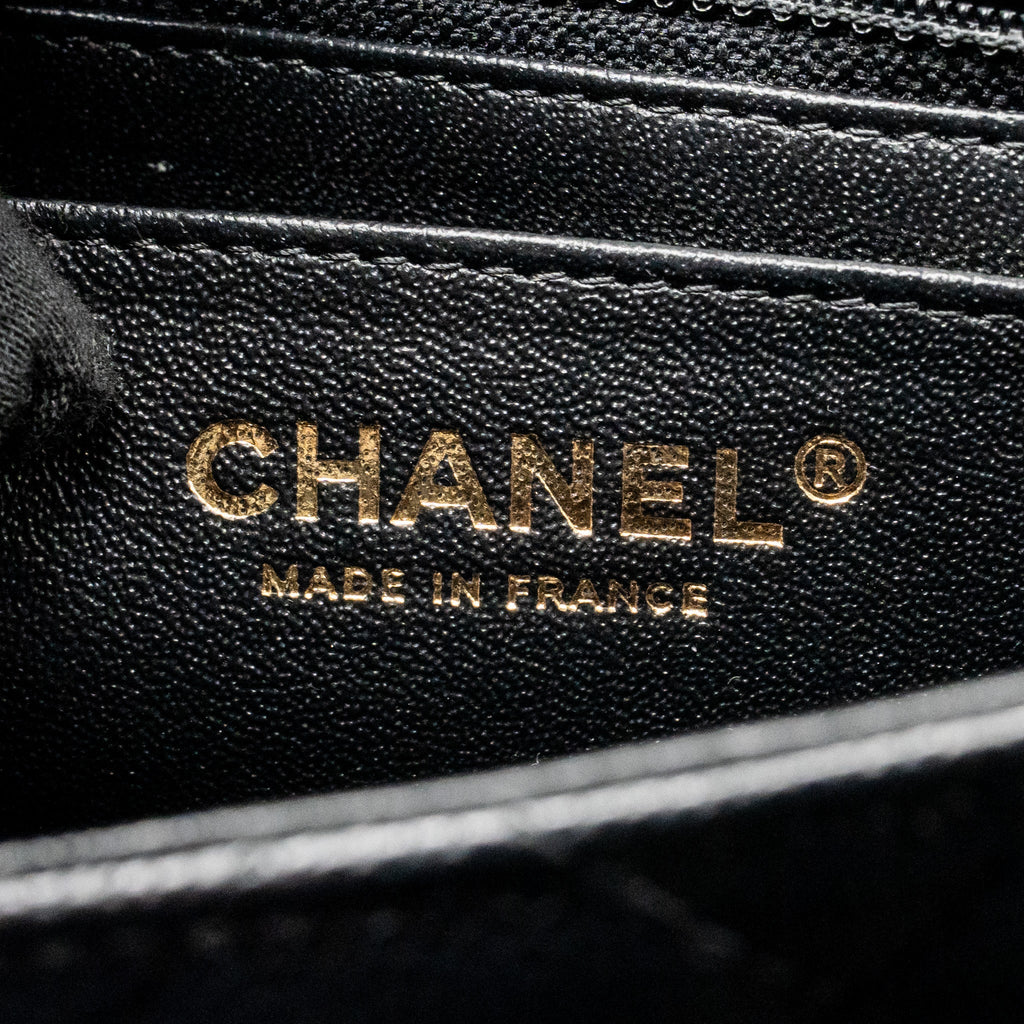 CHANEL MINI SQUARE FLAP BAG CAVIAR BLACK LGHW