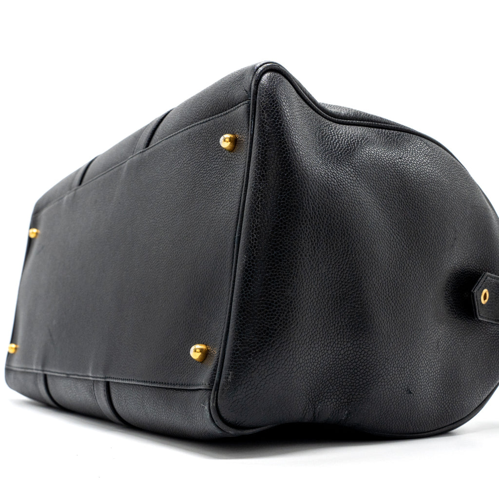 CHANEL VINTAGE TRAVEL BAG CAVIAR BLACK GHW