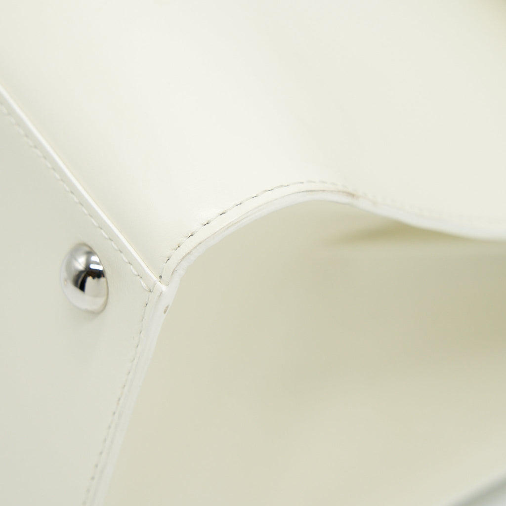 DELVAUX BRILLIANT MM IN WHITE BOX CALFSKIN WHW