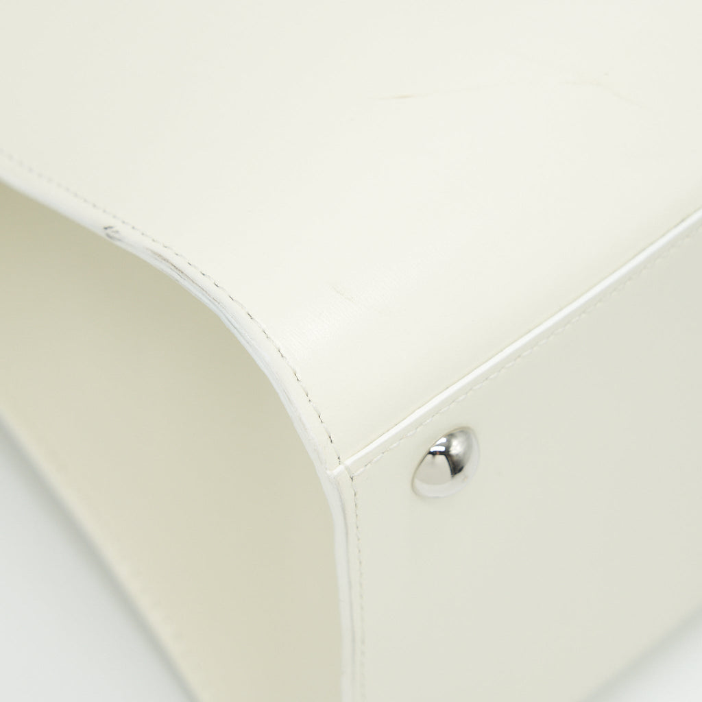 DELVAUX BRILLIANT MM IN WHITE BOX CALFSKIN WHW