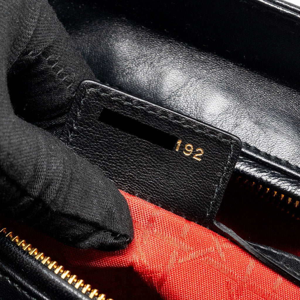 DIOR LARGE LADY DIOR LAMBSKIN BLACK GHW