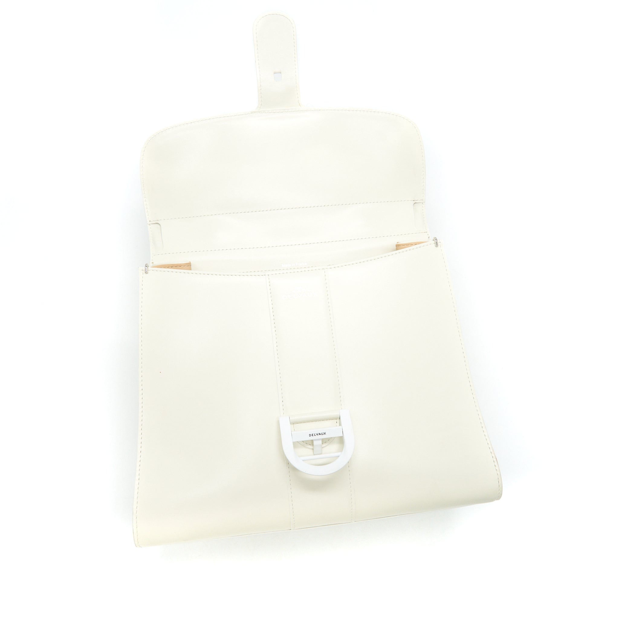 DELVAUX BRILLIANT MM IN WHITE BOX CALFSKIN WHW