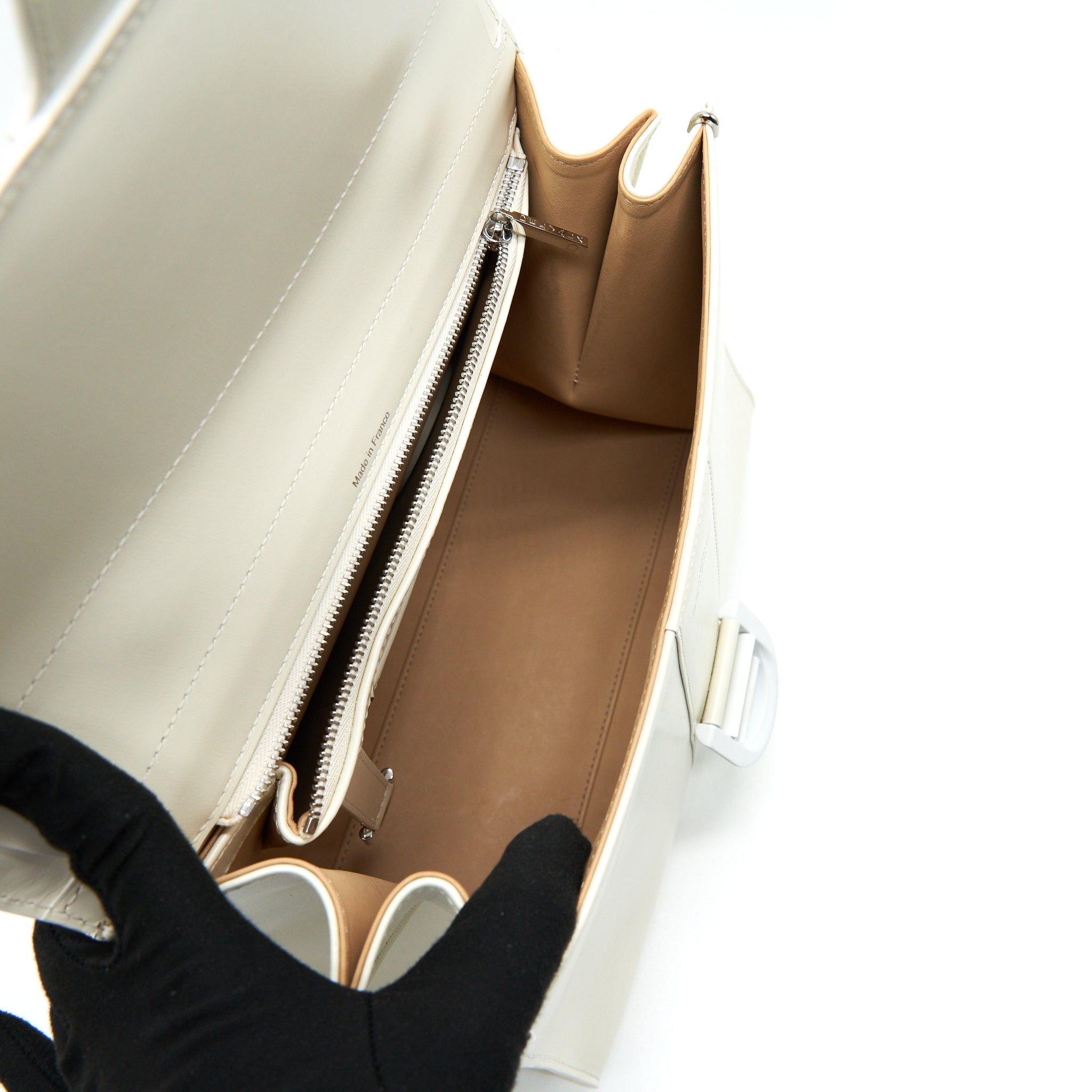 DELVAUX BRILLIANT MM IN WHITE BOX CALFSKIN WHW
