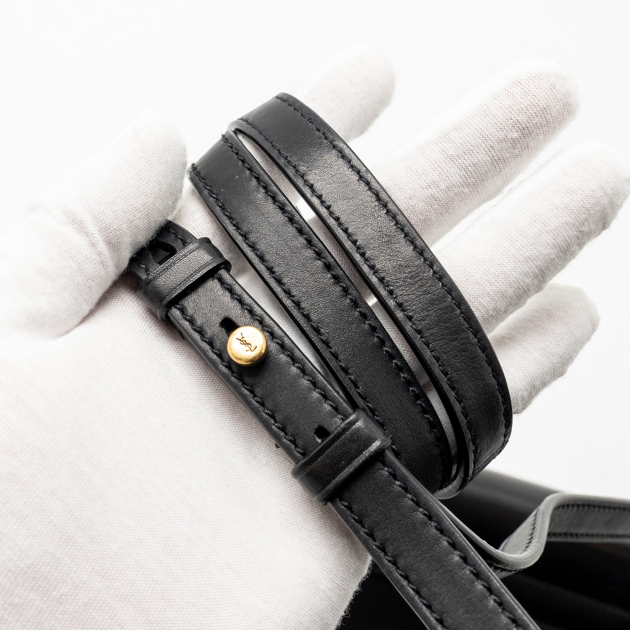 SAINT LAURENT/YSL KAIA BAG CALFSKIN BLACK GHW