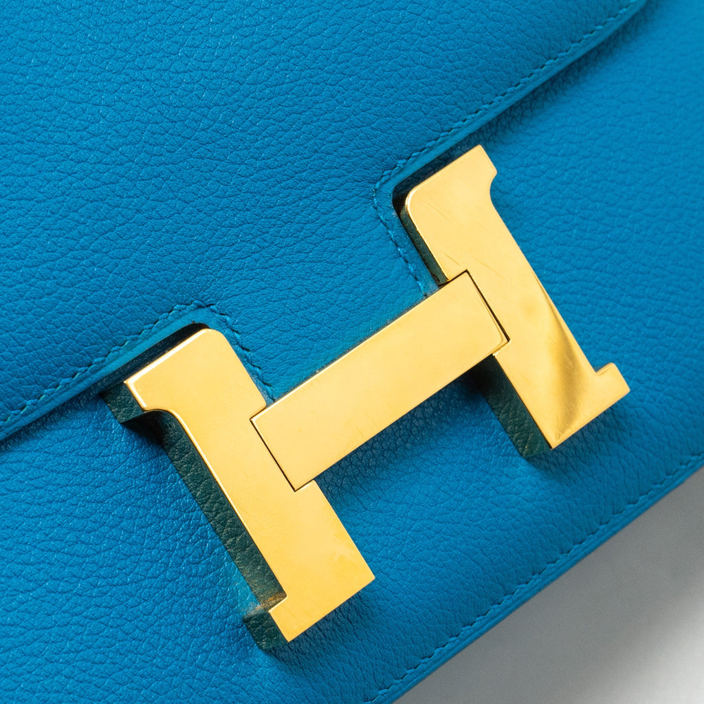 HERMES MINI CONSTANCE EVERCOLOR B3 BLEU ZANZIBAR GHW