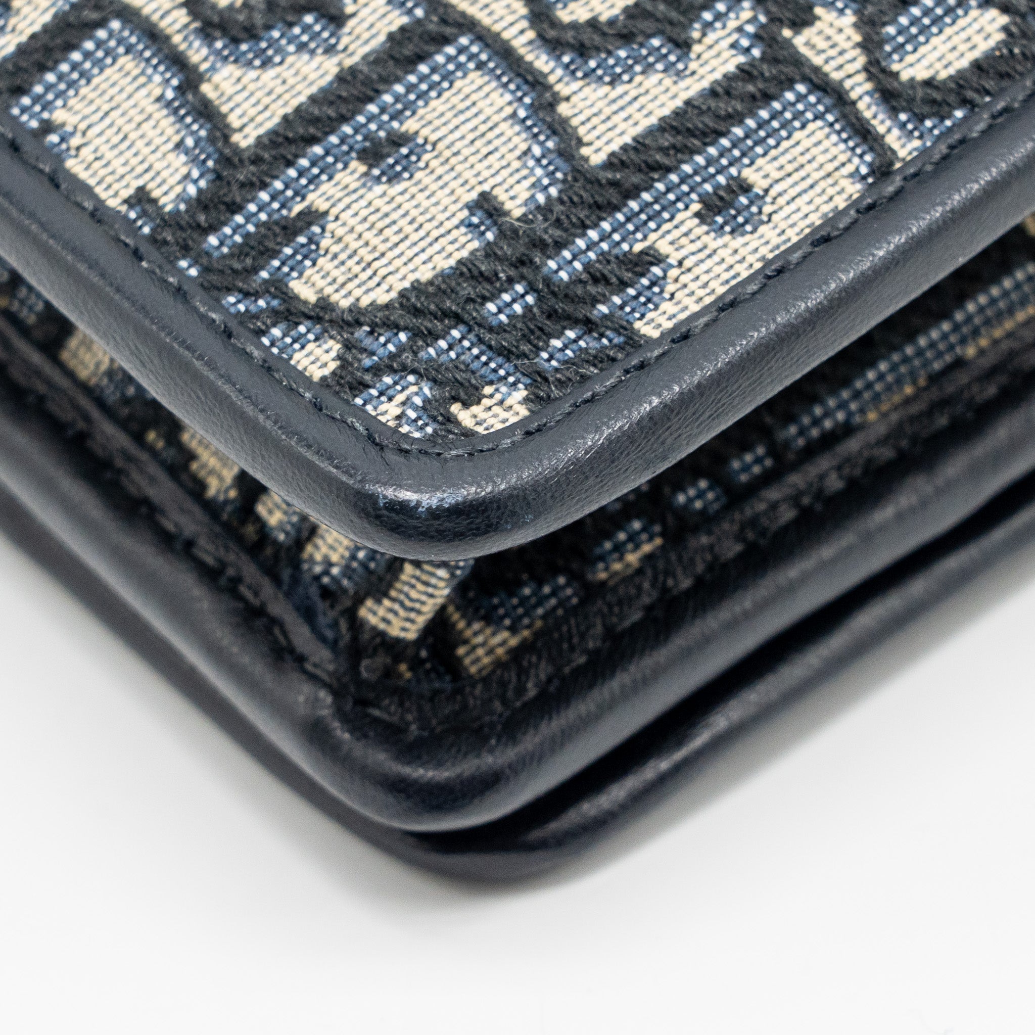 DIOR 2-IN-1 30 MONTAIGNE POUCH DIOR OBLIQUE JACQUARD BLUE GHW