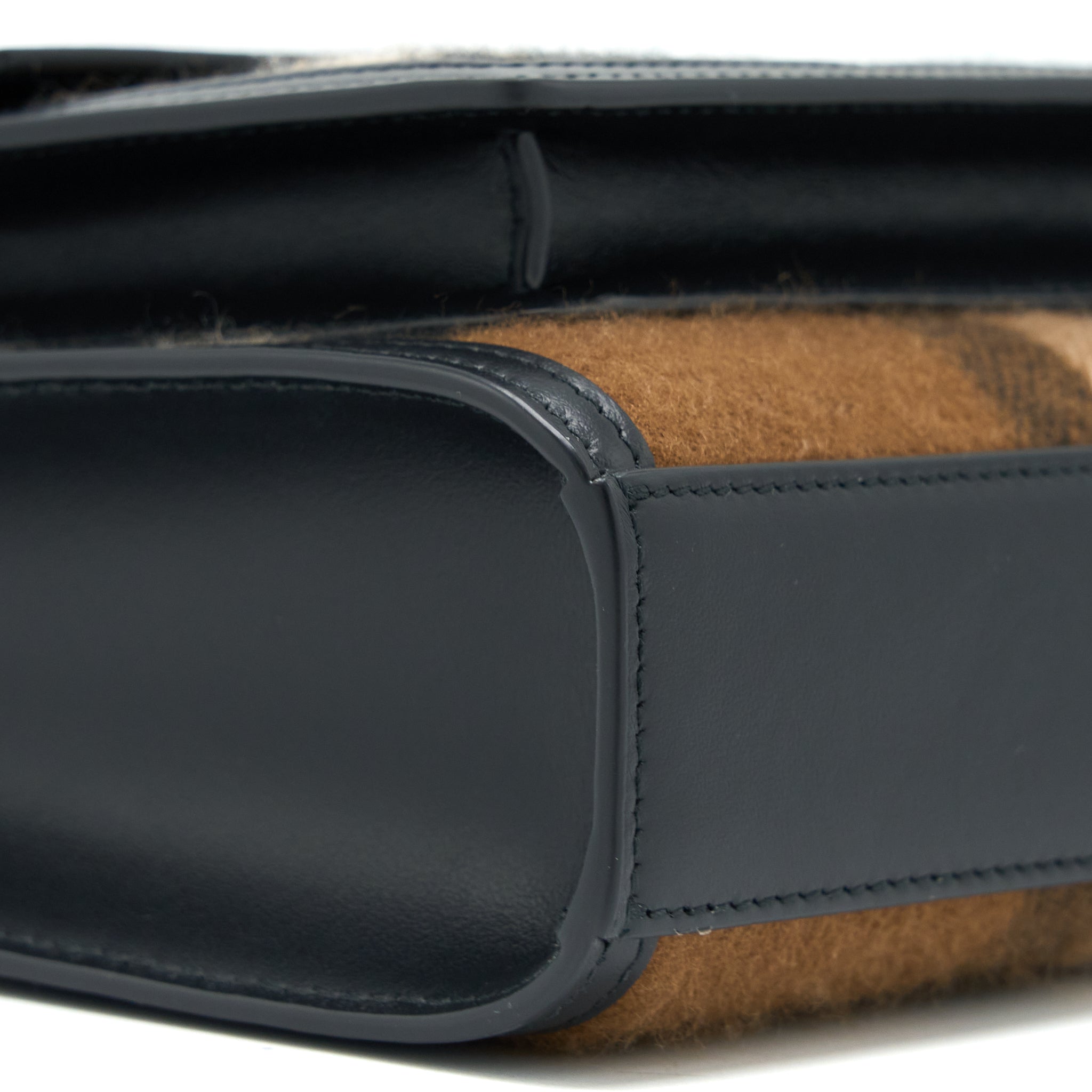 BURBERRY CHECK POCKET BAG CASHMERE/ LEATHER GHW