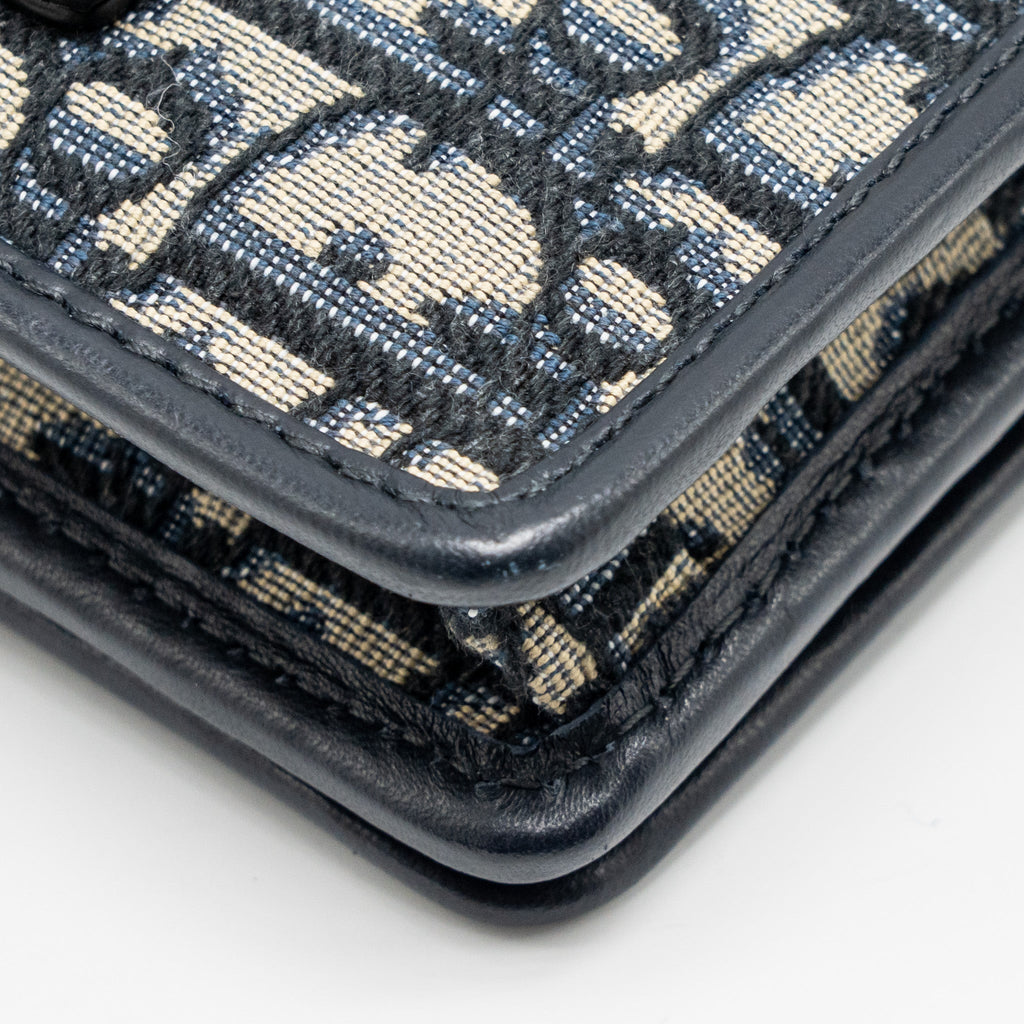 DIOR 2-IN-1 30 MONTAIGNE POUCH DIOR OBLIQUE JACQUARD BLUE GHW