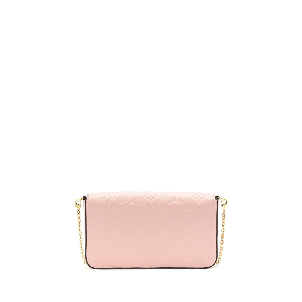 LOUIS VUITTON FELICIE POCHETTE MONOGRAM EMPREINTE ROSE POUDRE