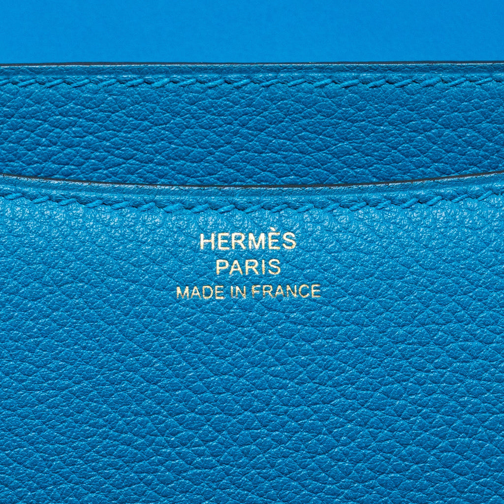 HERMES MINI CONSTANCE EVERCOLOR B3 BLEU ZANZIBAR GHW