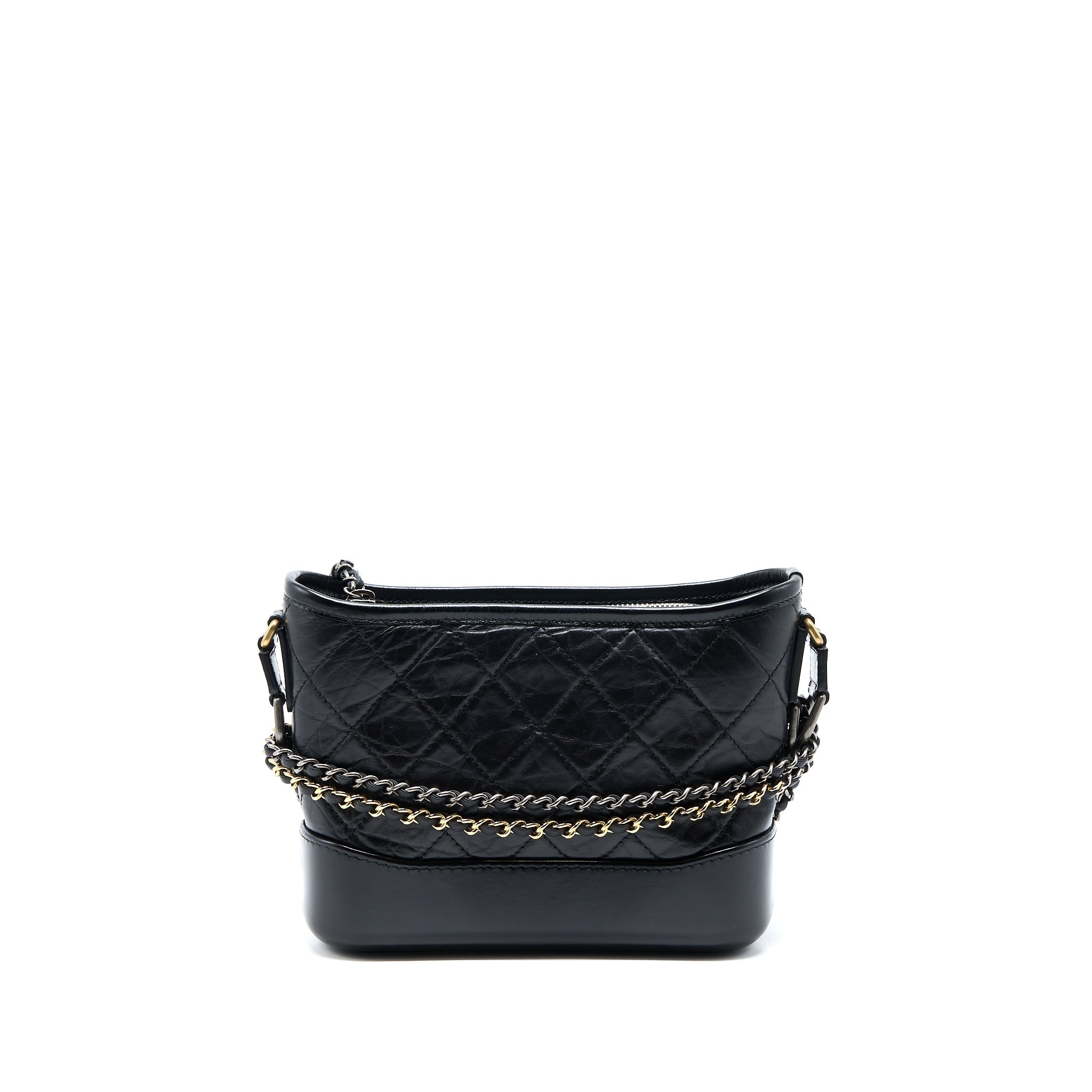 CHANEL SMALL GABRIELLE HOBO BAG BLACK WITH MULTICOLOUR HARDWARE