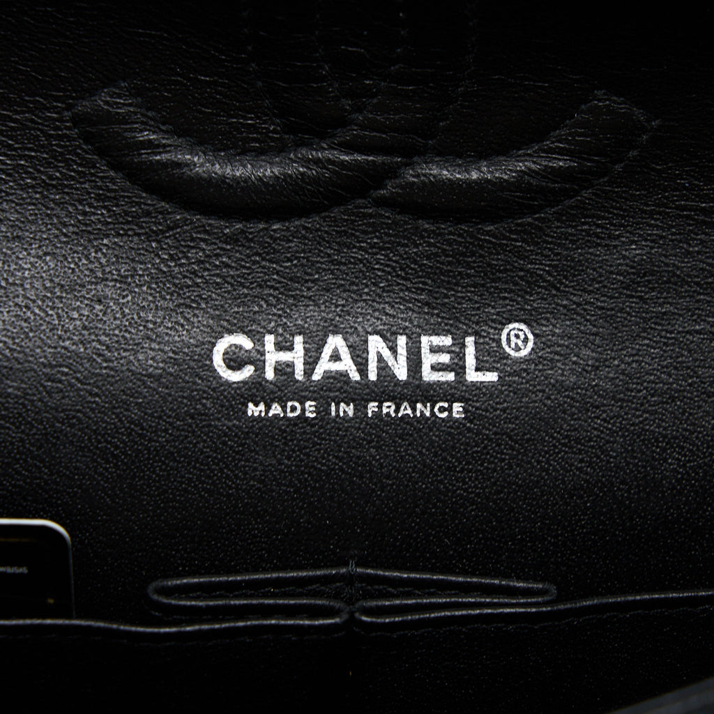 CHANEL MEDIUM CLASSIC DOUBLE FLAP BAG CAVIAR BLACK SHW