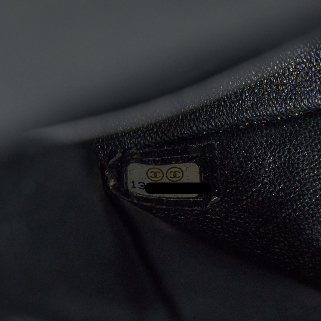 CHANEL MEDIUM CLASSIC DOUBLE FLAP BAG CAVIAR BLACK SHW