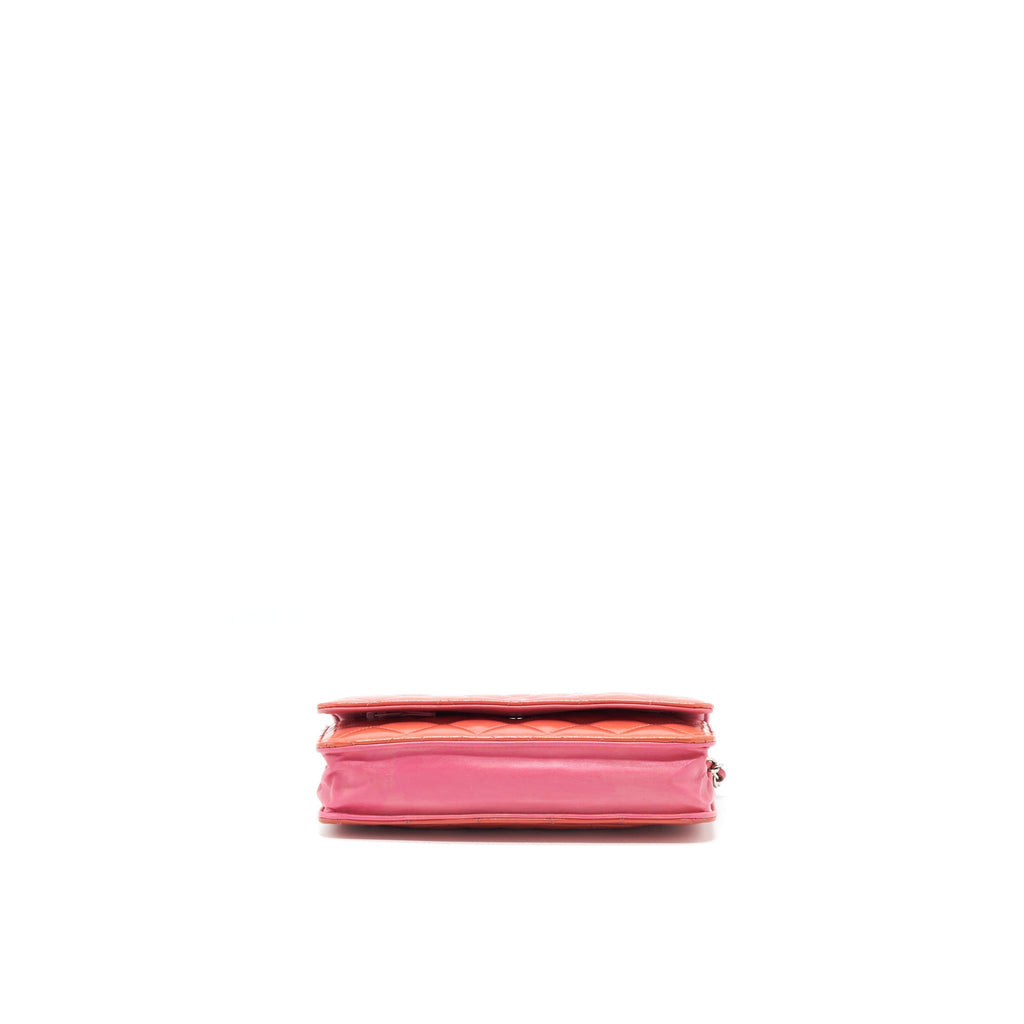CHANEL WALLET ON CHAINS RED PATENT SHW