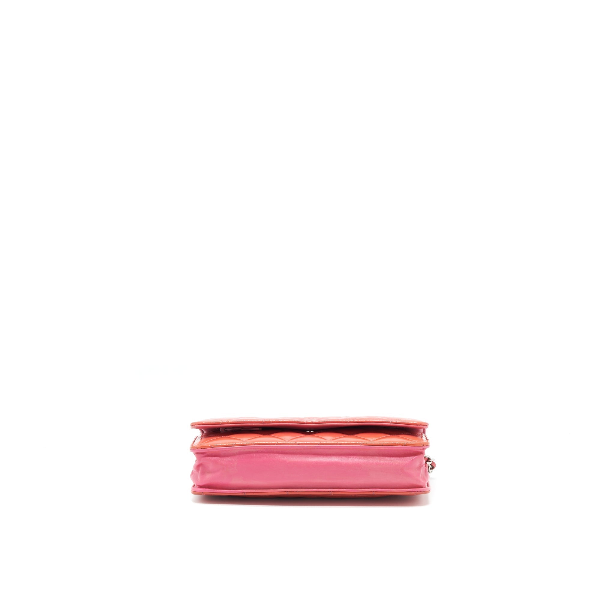 CHANEL WALLET ON CHAINS RED PATENT SHW