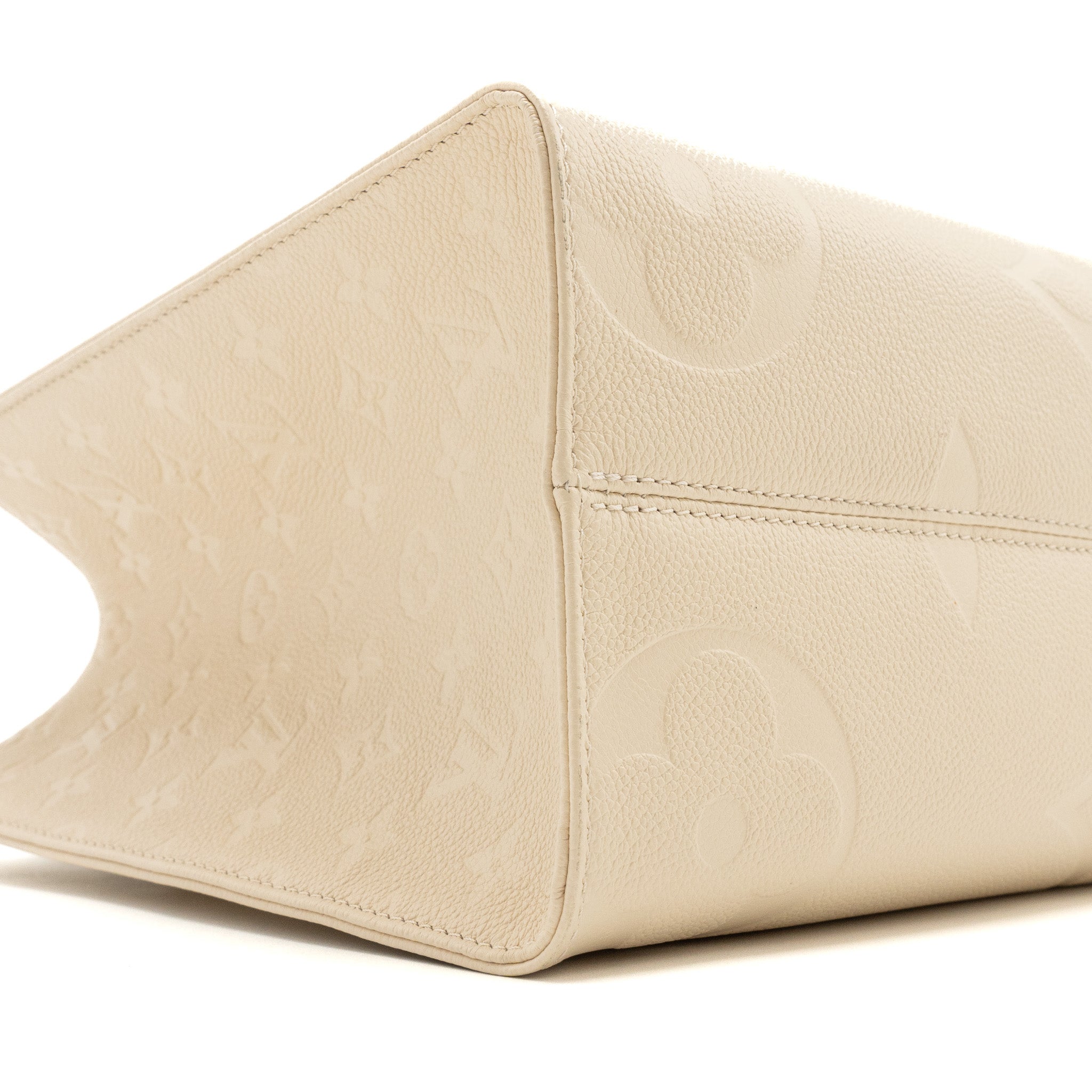 LOUIS VUITTON ONTHEGO MM EMPREINTE LEATHER WHITE GHW (NEW VERSION)