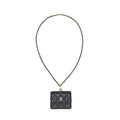 CHANEL FLAP COIN PURSE WITH CHAIN BLACK CAVIAR LGHW