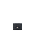 CHANEL SMALL COMPACT WALLET CAVIAR BLACK LGHW