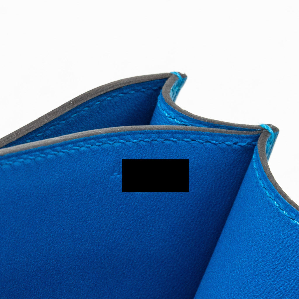 HERMES MINI CONSTANCE EVERCOLOR B3 BLEU ZANZIBAR GHW