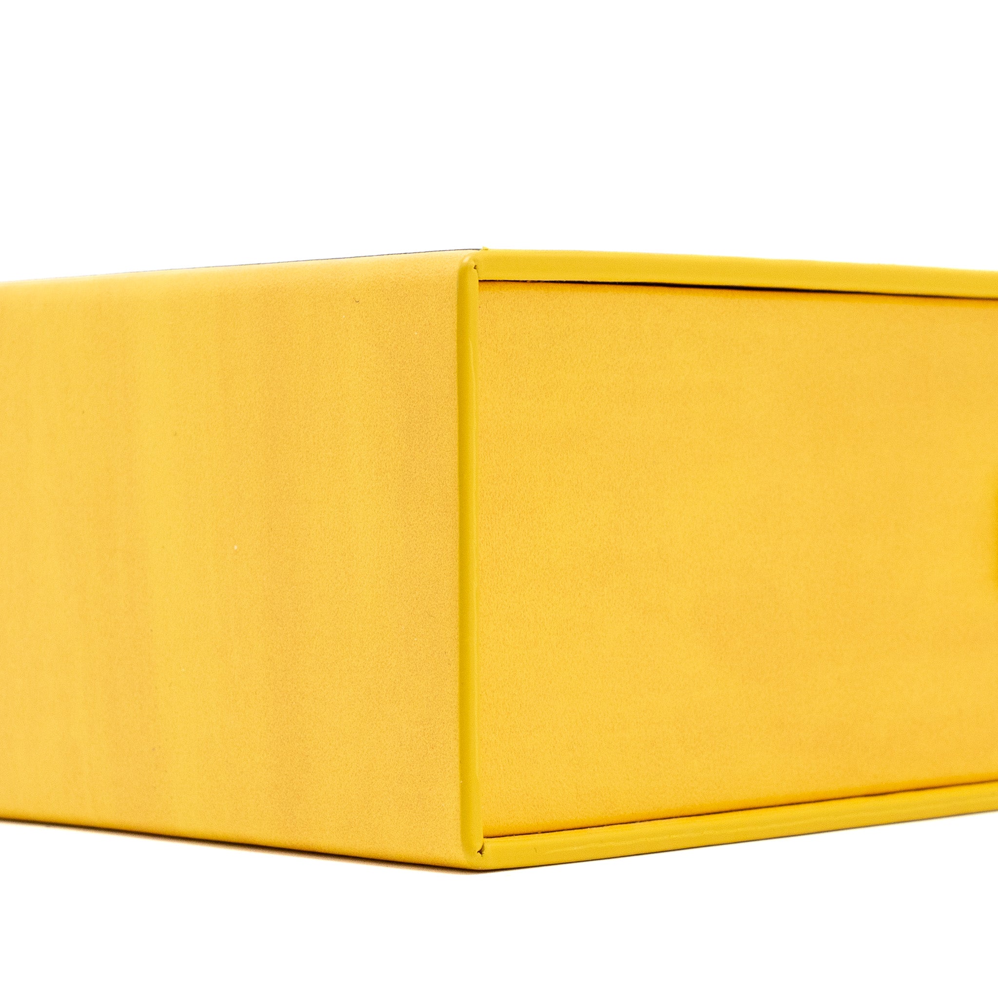 FENDI VERTICAL BOX SHOULDER BAG CALFSKIN YELLOW GHW