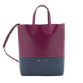 CELINE SMALL VERTICAL CABAS BAG PLUM/STEEL BLUE