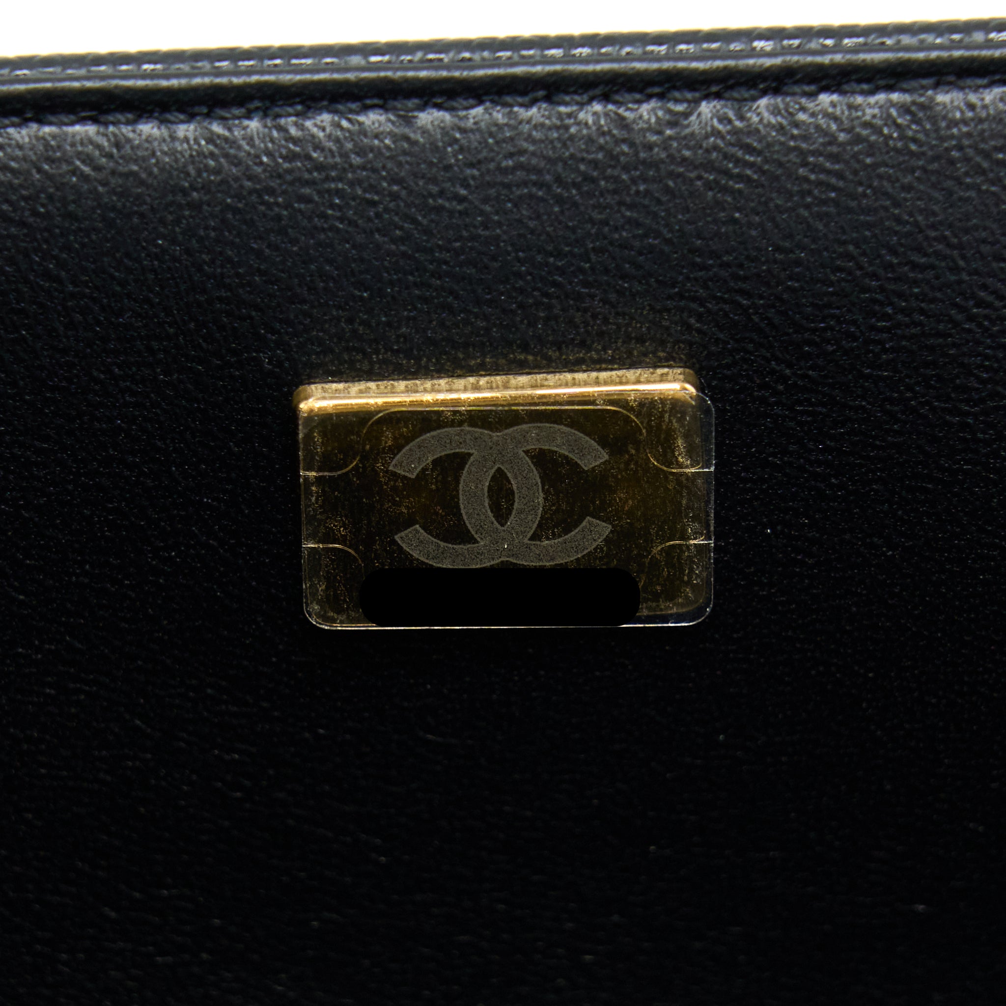CHANEL MEDIUM BOY CAVIAR BLACK BRUSHED GOLD HARDWARE(MICROCHIP)