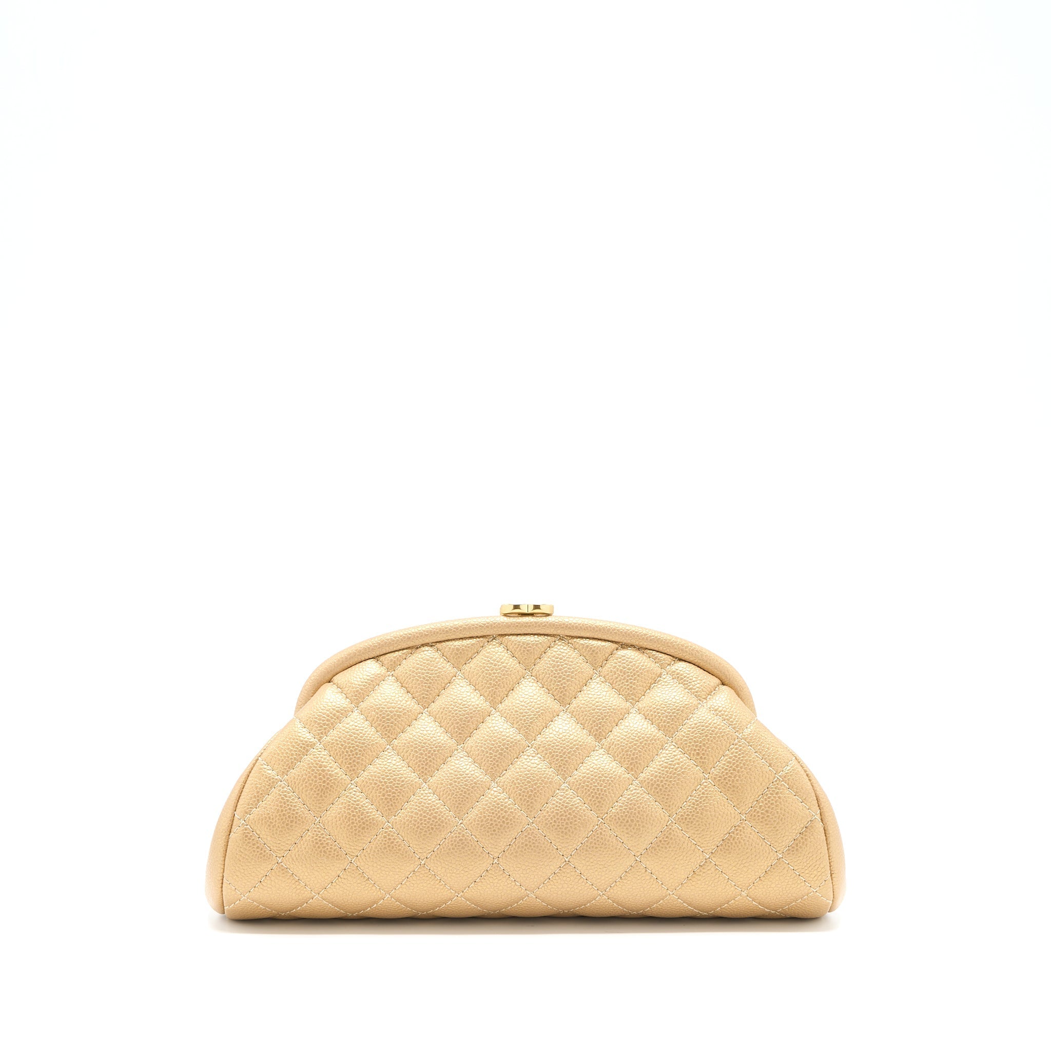 CHANEL TIMELESS CLUTCH CAVIAR GOLD BRUSHED GHW