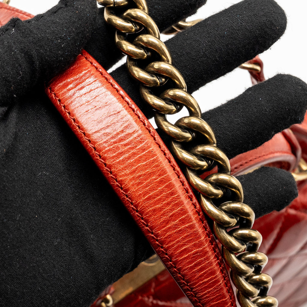 CHANEL LARGE RITA TOP HANDLE FLAP BAG CALFSKIN DARK RED MULTICOLOUR HARDWARE
