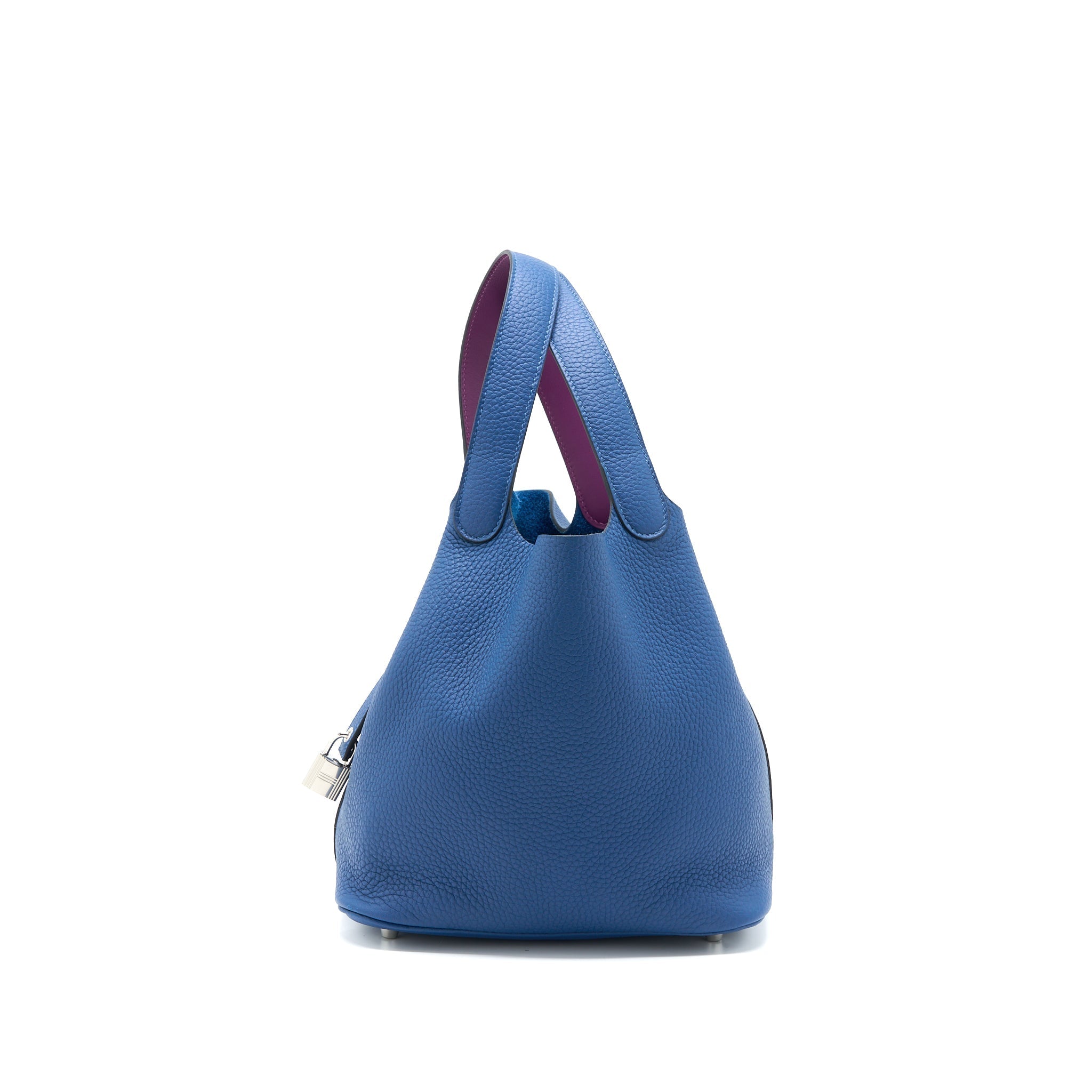 HERMES PICOTIN 22 LOCK BAG CLEMENCE DEEP BLUE/ANEMONE SHW