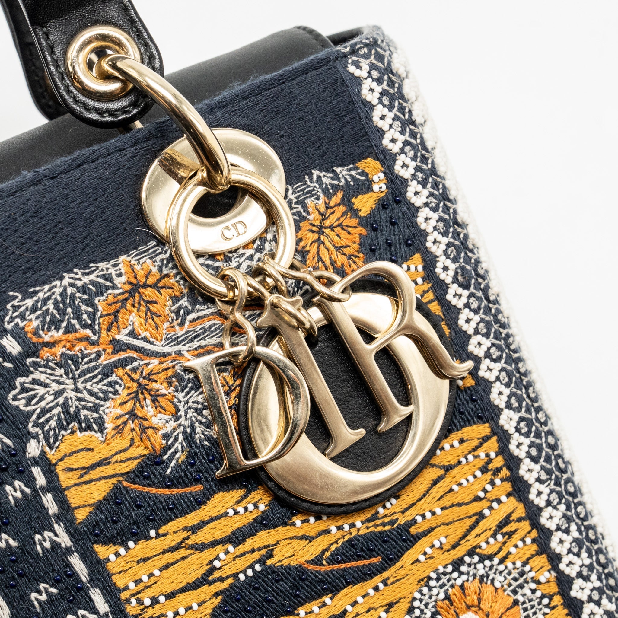 DIOR MEDIUM LADY DIOR LA FORCE LIMITED EDITION CALFSKIN/FABRIC MULTICOLOUR LGHW
