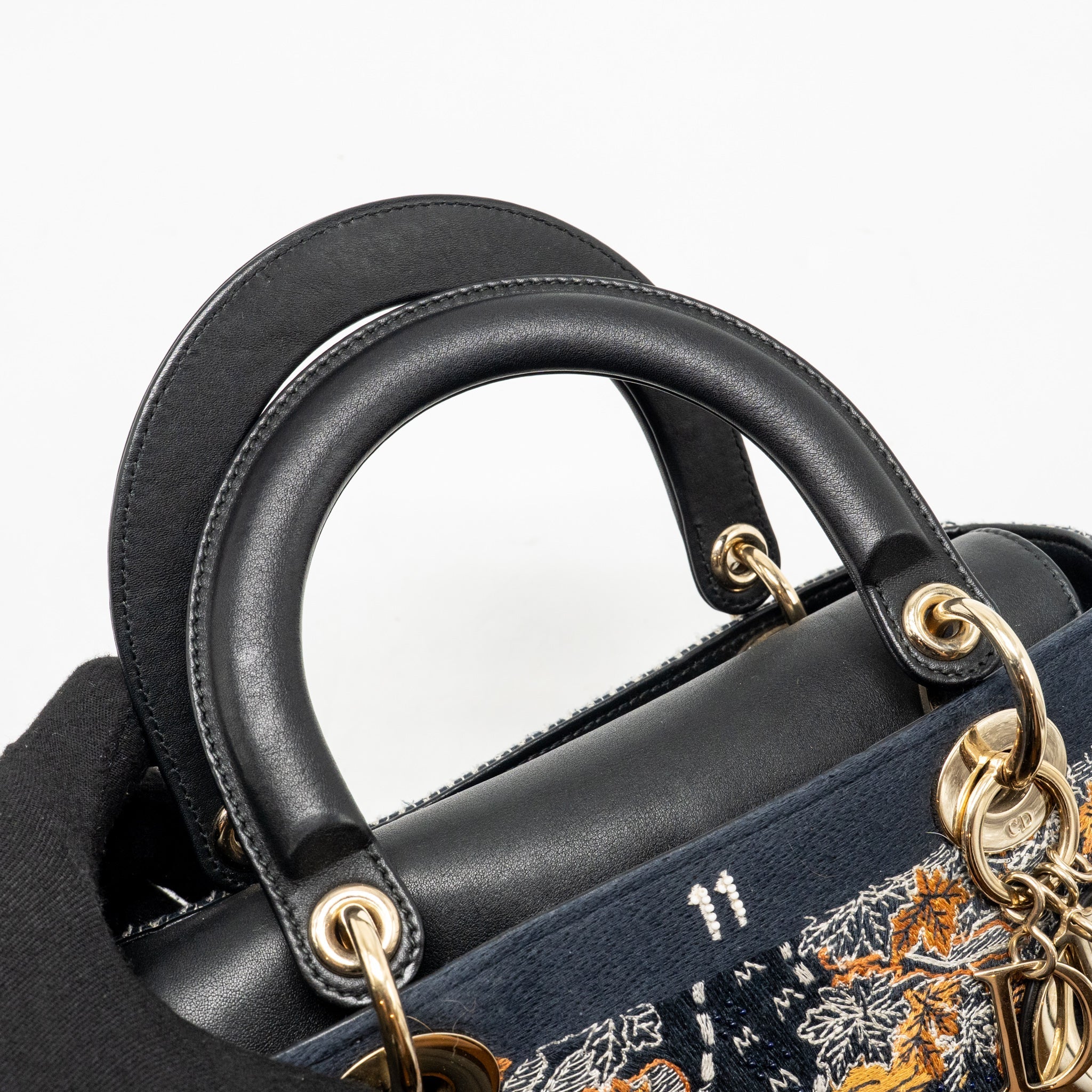 DIOR MEDIUM LADY DIOR LA FORCE LIMITED EDITION CALFSKIN/FABRIC MULTICOLOUR LGHW