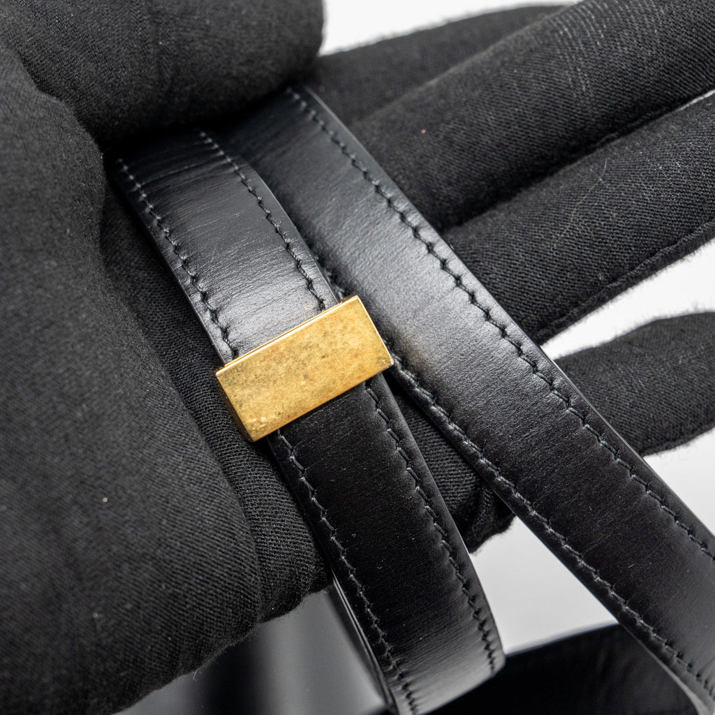 CELINE MINI CLASSIC BOX BAG CALFSKIN BLACK GHW
