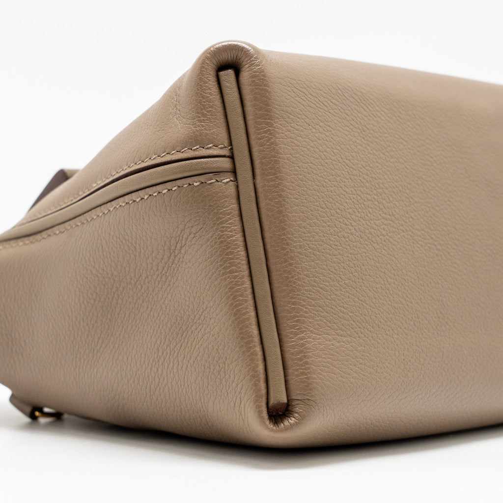 HERMES MINI 2424 24/24-21 BAG EVERCOLOR/SWIFT ETOUPE GHW