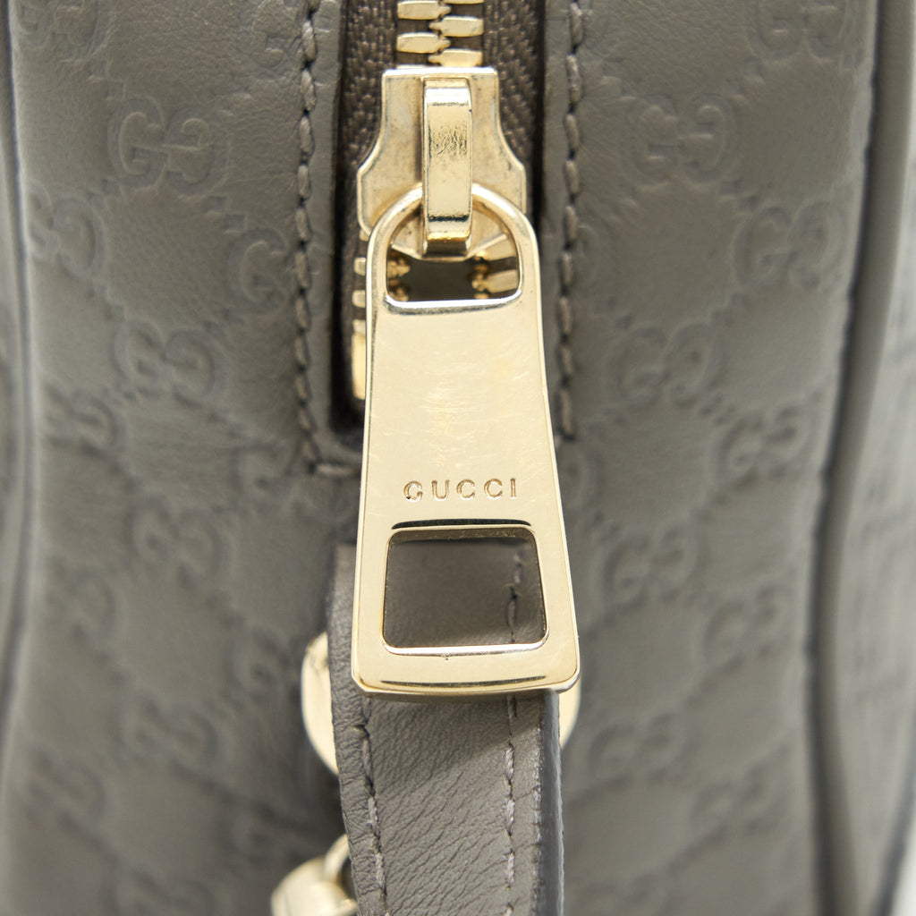 GUCCI GUCCISSIMA CROSSBODY BAG GREY LGHW