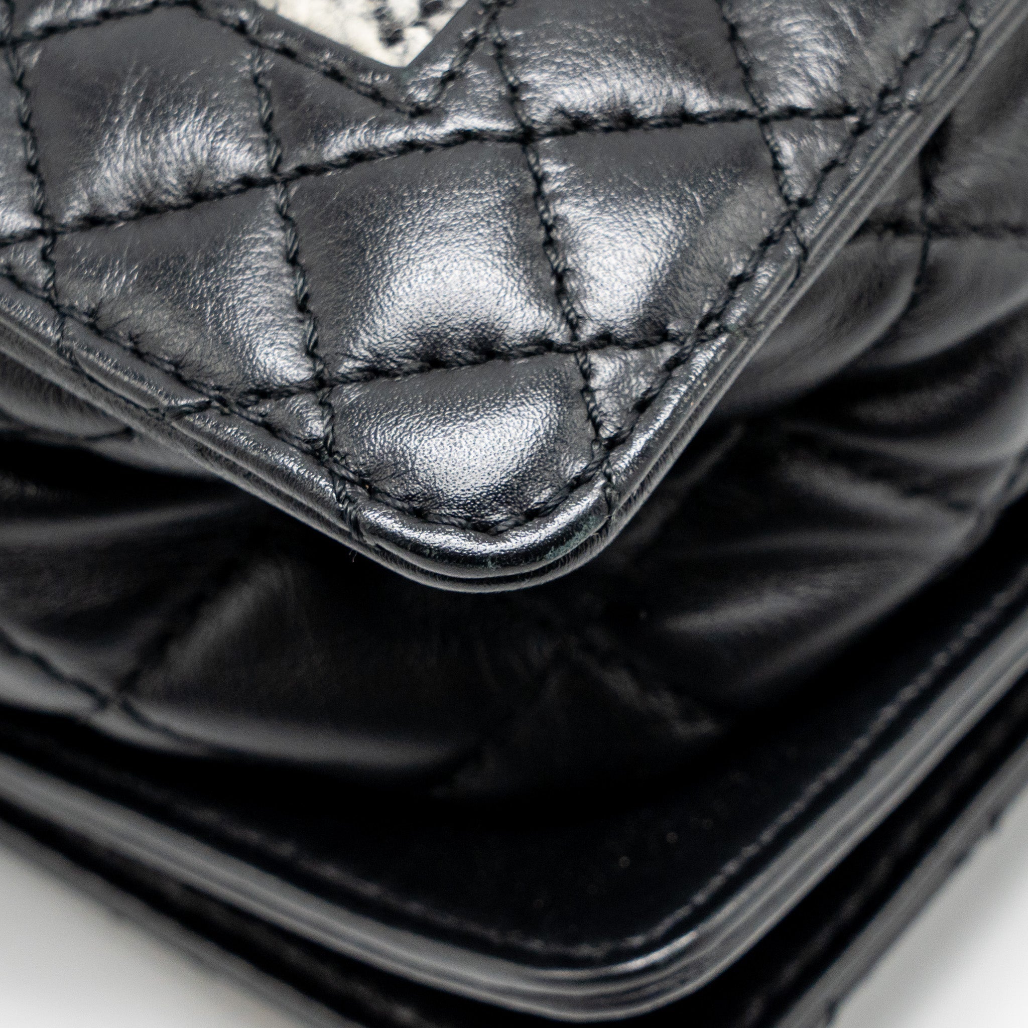CHANEL MULTI CHAIN BOY BAG CALFSKIN/TWEED BLACK SHW
