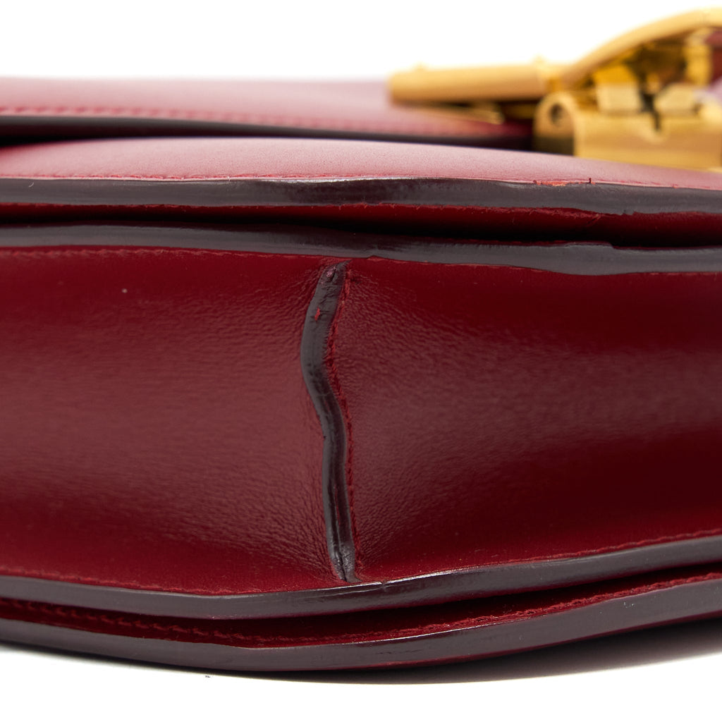 CELINE MEDIUM CLASSIC BOX CALFSKIN RED GHW