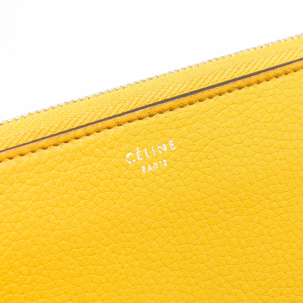 CELINE ZIP LONG WALLET CALFSKIN YELLOW SHW