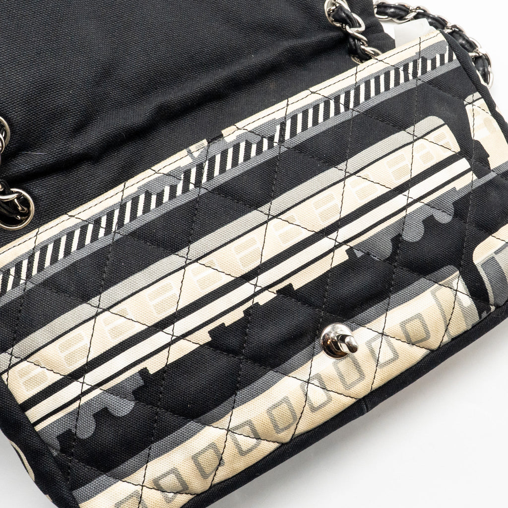 CHANEL LE TRAIN FLAP BAG FABRIC MULTICOLOUR SHW