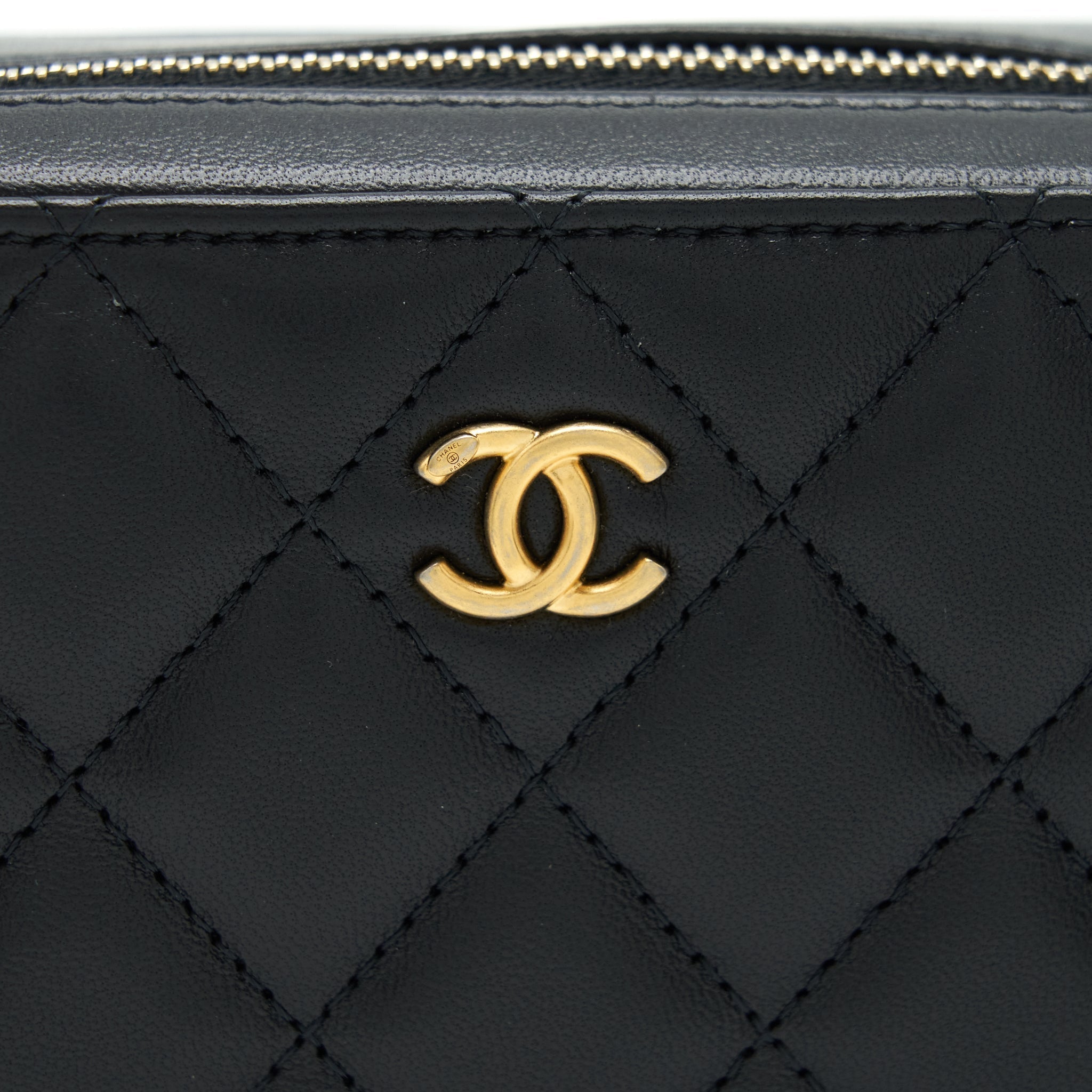 CHANEL PEARL CRUSH CAMERA BAG LAMBSKIN BLACK GHW