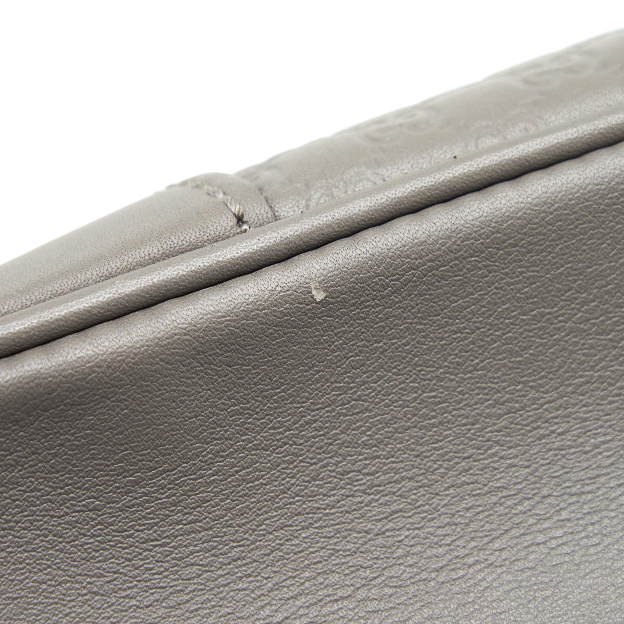 GUCCI GUCCISSIMA CROSSBODY BAG GREY LGHW
