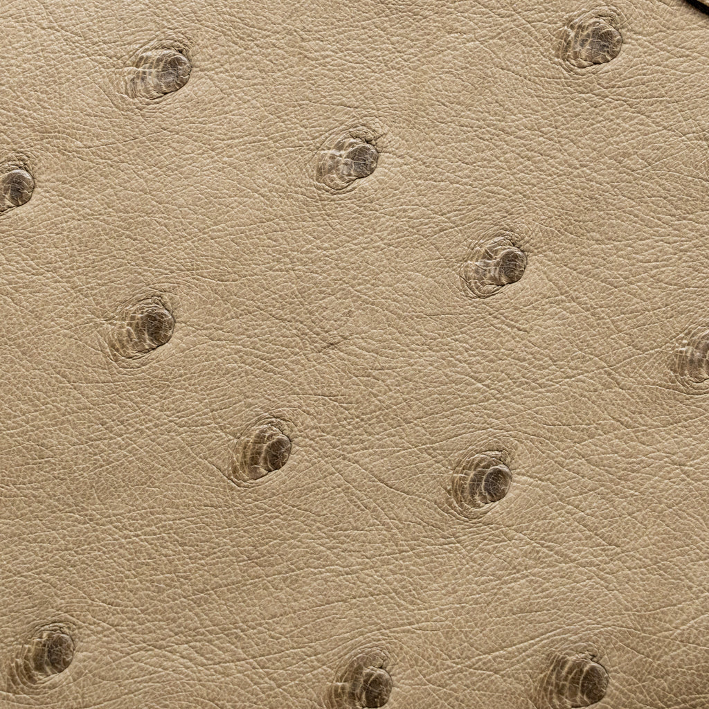 HERMES KELLY LONG WALLET OSTRICH GRIS TOURTERELLE SHW