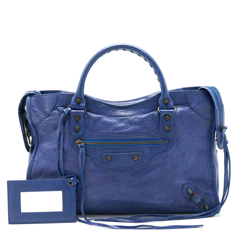 BALENCIAGA CLASSIC CITY BAG BLUE
