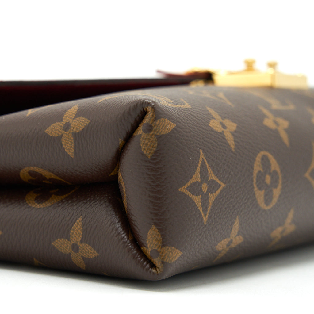 LOUIS VUITTON PALLAS CHAIN BAG CERISE MONOGRAM CANVAS/LEATHER GHW