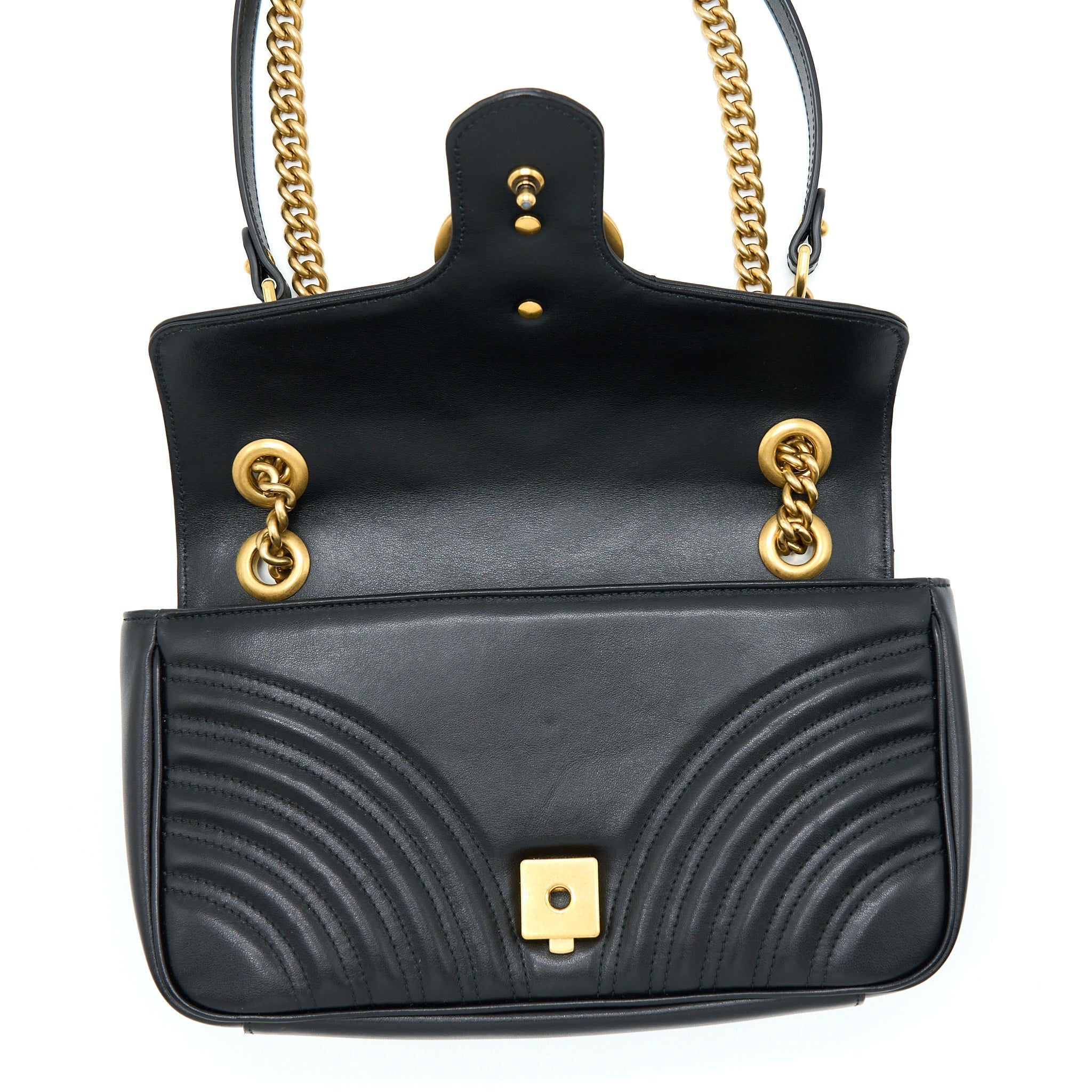 GUCCI SMALL MARMONT BLACK GHW