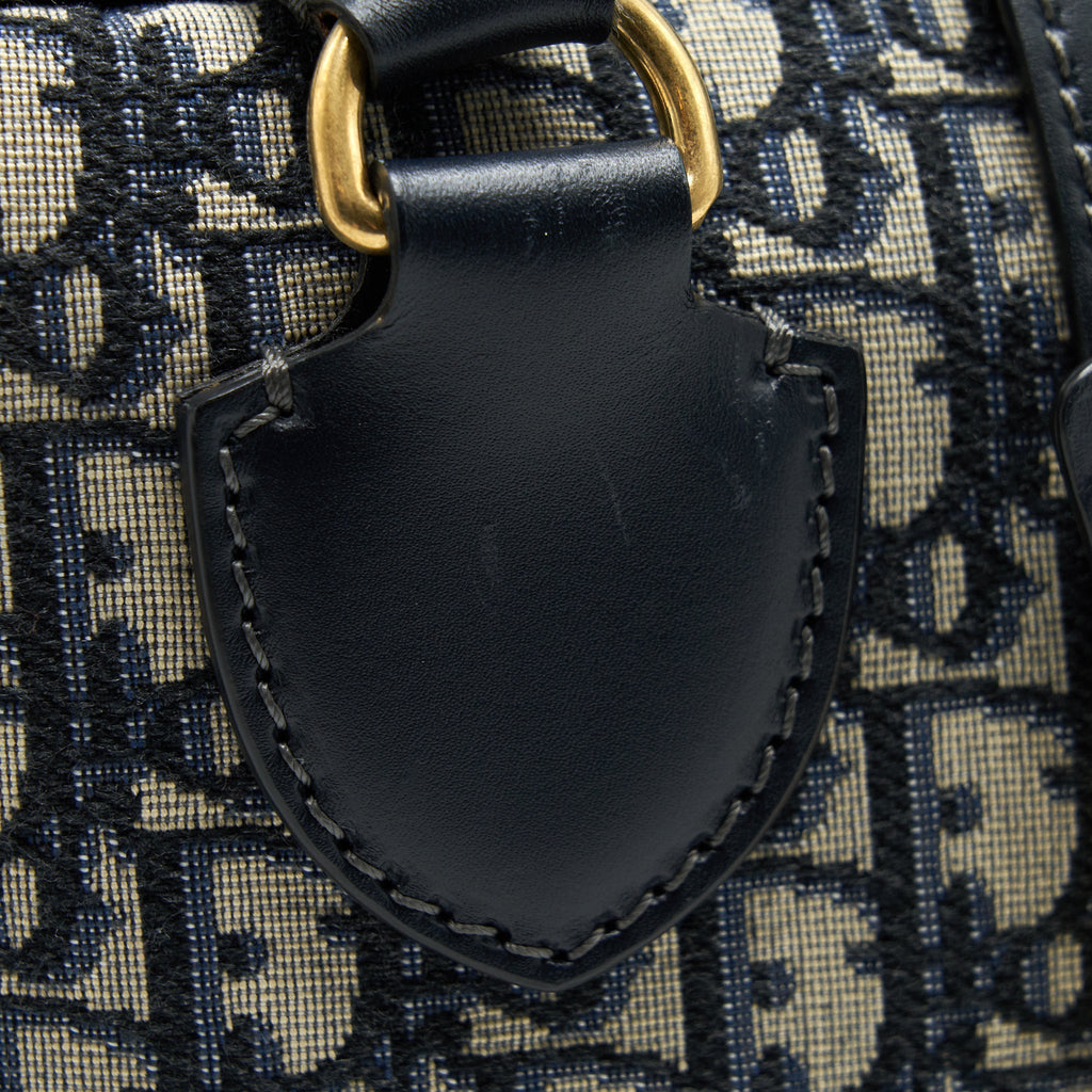 DIOR OBLIQUE COLLECTION BLUE MONOGRAM CANVAS TOTE BAG