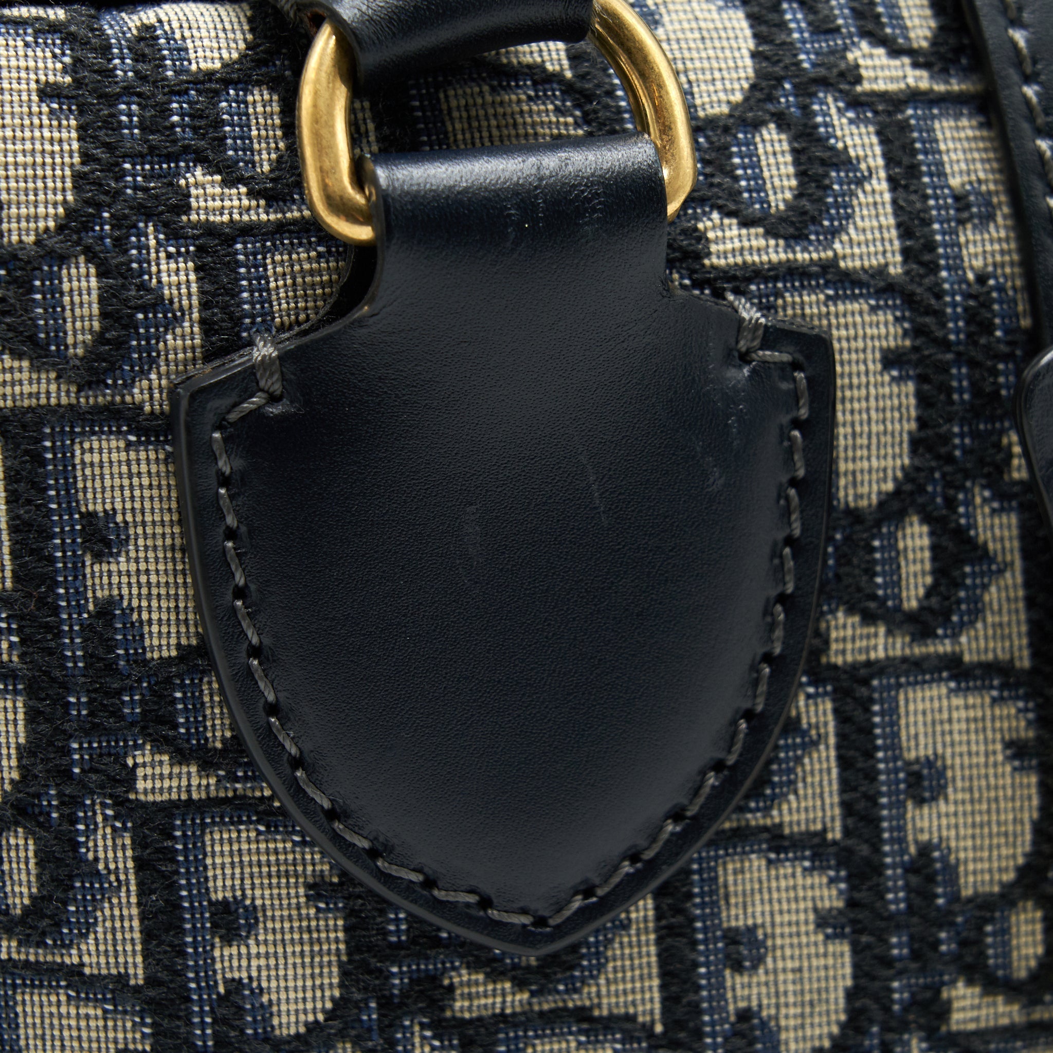 DIOR OBLIQUE COLLECTION BLUE MONOGRAM CANVAS TOTE BAG