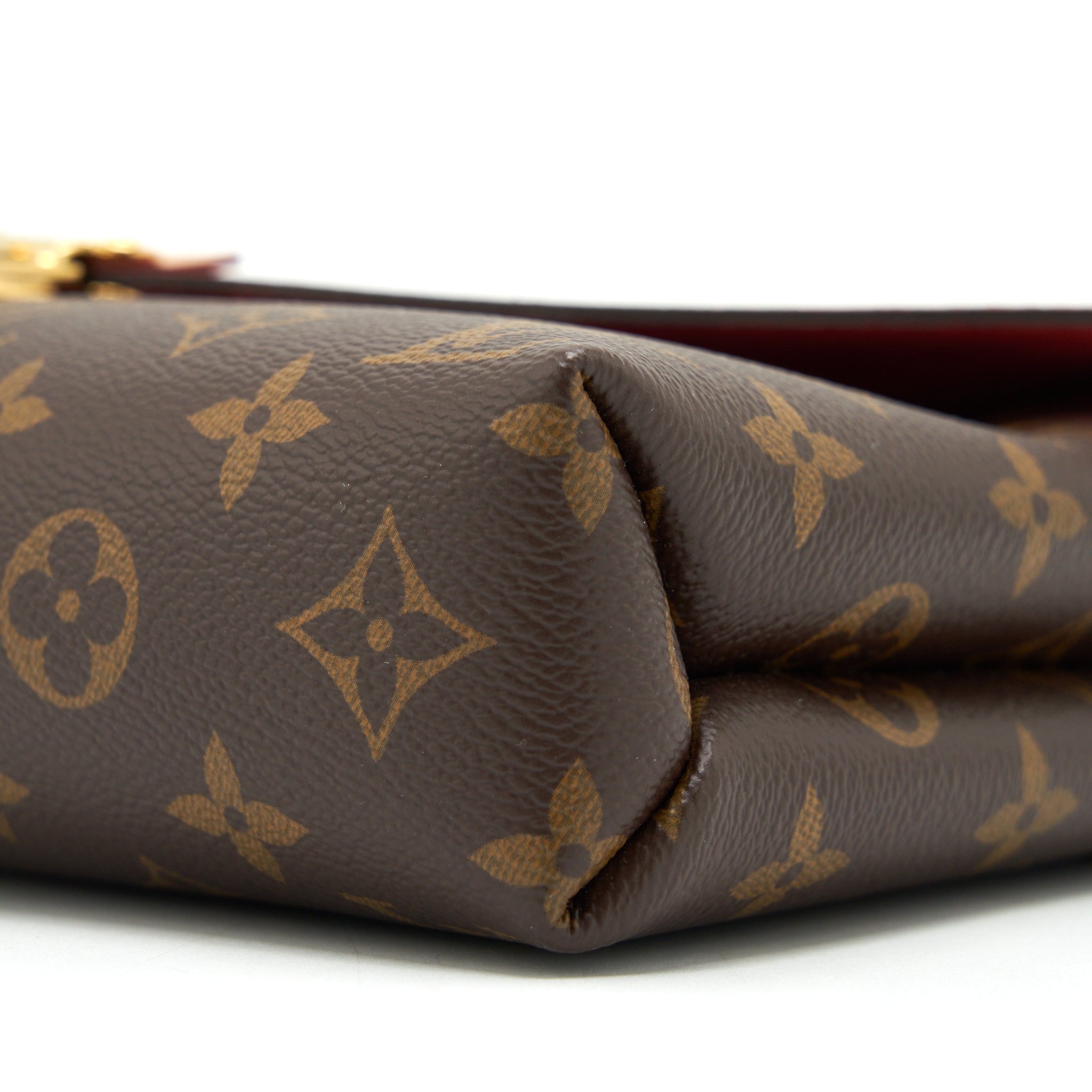 LOUIS VUITTON PALLAS CHAIN BAG CERISE MONOGRAM CANVAS/LEATHER GHW
