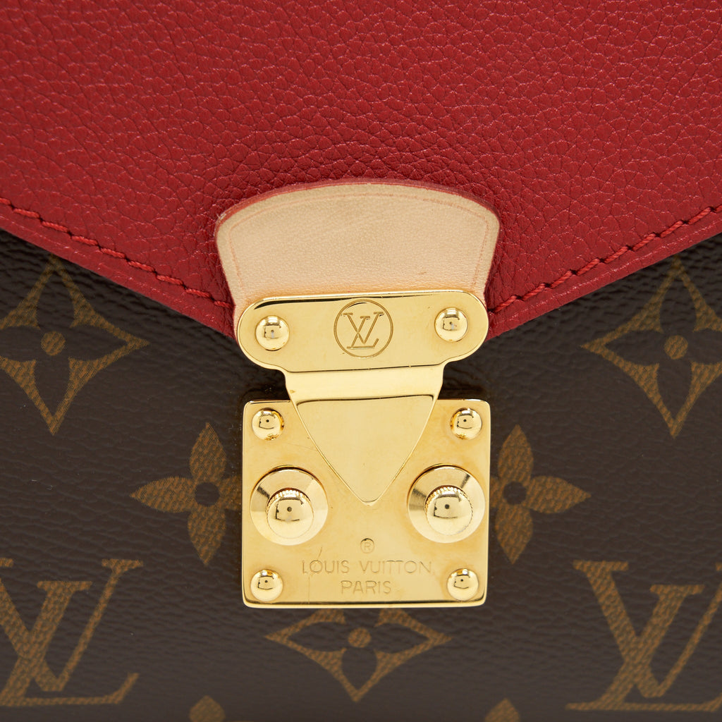 LOUIS VUITTON PALLAS CHAIN BAG CERISE MONOGRAM CANVAS/LEATHER GHW