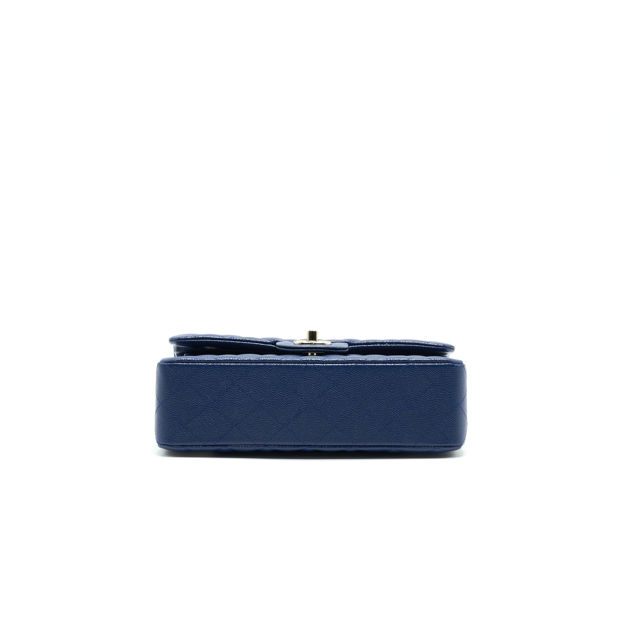 CHANEL CLASSIC SMALL DOUBLE FLAP CAVIAR NAVY LGHW