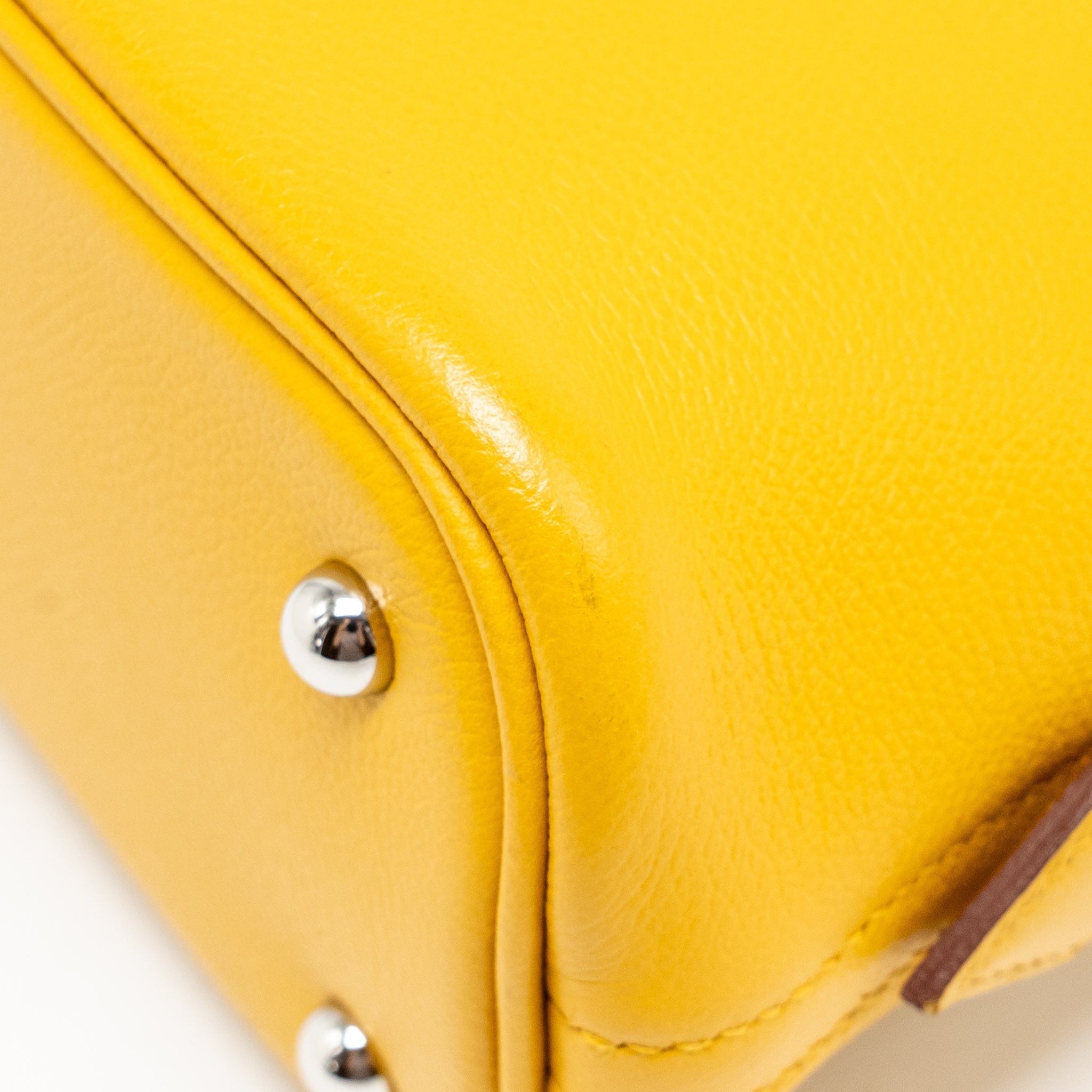 HERMES BOLIDE 1923 25 EVERCOLOR JAUNE AMBER / ROSE ETE SHW